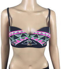 Coco Rave Black Pink Underwire Peek A Bikini Top Size 6 S 59 Off Retail