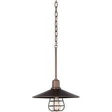 Franklin Iron Works Oil Rubbed Bronze Cage Pendant Light 14 Wide Industrial Workshop Led Edison Fixture For Kitchen Island Target