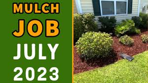 mulch job july 2023 electric lawn
