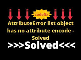 attributeerror list object has no
