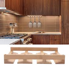 Under Cabinet Wood Wine Glass Holder