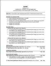 Cv Template Canada Functional Resume Template Functional