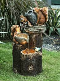Pc Squirrel Bird Animal Garden Statue