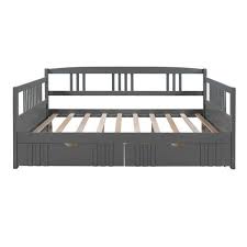urtr gray full size wood daybed frame