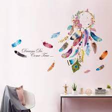 decalmile Dream Catcher Feathers Wall ...