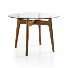 crate and barrel round dining table