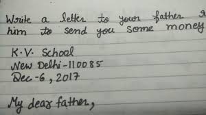 a letter to your father asking him to send money by money order in onlineclasses study education