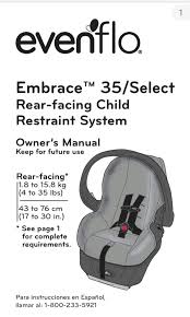 Evenflo Baby Car Seat Rear Facing