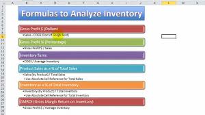 How To Use Excel Functions Formulas To Analyze Inventory For A