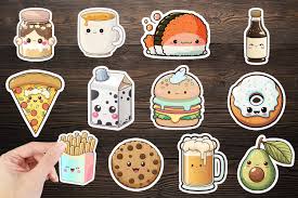 cute food stickers food kawaii