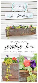 Black/bronze plastic window box plants look beautiful in the 15 in. How To Make And Hang A Window Box On Vinyl Siding Farmhouse Made