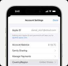 change your apple id country or region