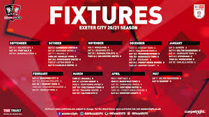 New boys up first before defining october. Download 2020 21 Fixture Wallpaper For Your Computer Tablet Or Phone News Exeter City Fc