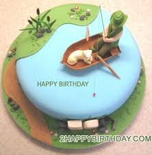 I also made some lures, sinkers and bobbers and put them on cupcakes as decoration. Fishing Birthday Cake Image With Name 2happybirthday