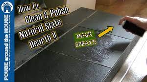 polish clean a natural slate hearth