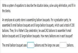 Equations Using Elimination Word Problems