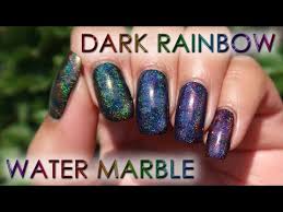 holo taco dark rainbows water marble