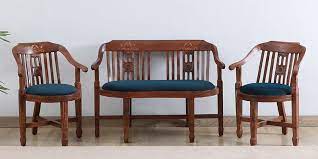 scratch resistant teak wood sofa set