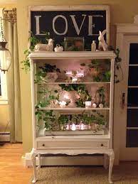 Decor Cottage Cabinet Plant In Glass
