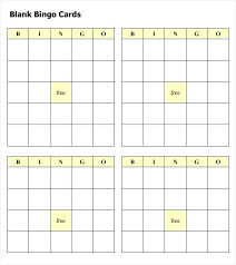 Free Bingo Template 5 X 5 Card Board Bgcwc Co