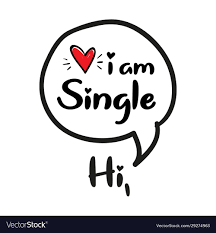 hi am single royalty free vector image