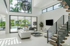 sleek modern home interior patio