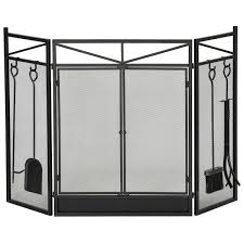 Homcom 3 Panel Folding Fireplace Screen