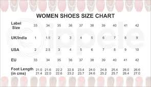 71 Meticulous Shoe Size Chart Euro To India