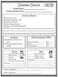 Parent Teacher Conference Forms Editable Organizing The Home