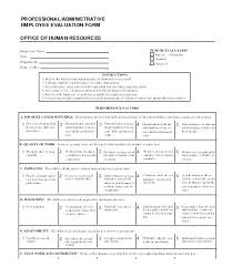 Employee Evaluation Form Template Pdf Free Word Documents With