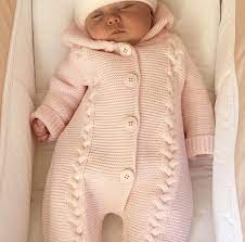 Baby Girls Pink Knitted Pram Suit