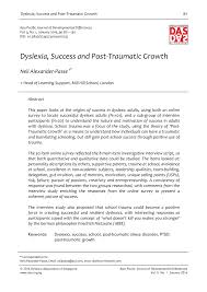 dyslexia success and post traumatic growth