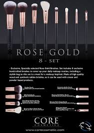 rose gold 8 set makeup brushes