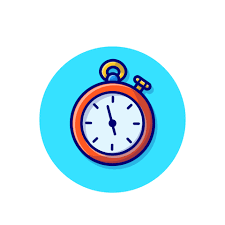 stopwatch timer cartoon vector icon