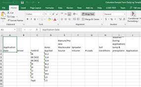creating a ms excel doent daily log