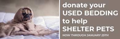 donate your used bedding to help