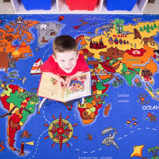 kids educational world map rug oon