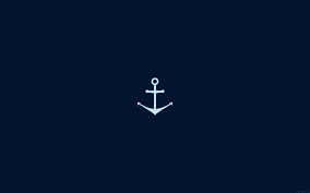 ah28 minimal sea anchor logo blue art