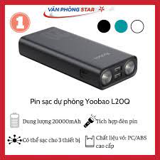 Pin sạc dự phòng Yoobao L20Q 20000mAh tích hợp 2 đèn LED siêu sáng - Hỗ trợ  sạc nhanh - Pin Sạc Dự Phòng Di Động