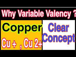 why copper has two valency you