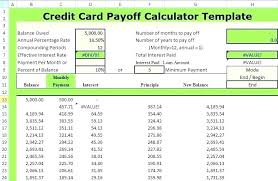 Debt Payment Calculator Excel Reduction Spreadsheet For Credit Card