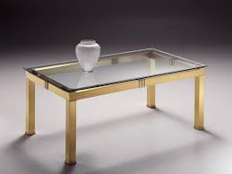 Rectangular Coffee Table In Brass