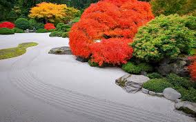 Man Made Japanese Garden Bush Colors