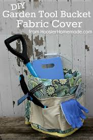 diy garden tool bucket fabric cover