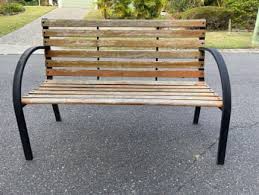 Metal And Timber Outdoor Bench Seat