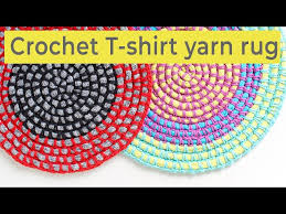 crochet a round t shirt yarn rug you