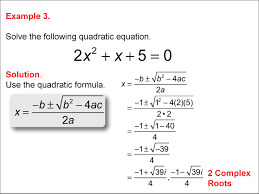 math example the quadratic formula