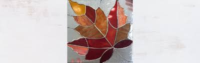 Stained Glass Fall Leaves October 18