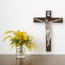 40cm Crucifix In Coloured Resin