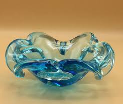 Vintage Murano Glass Glass Blue Hand